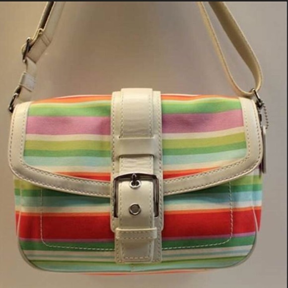 Coach Hampton Multi-colored Striped Cross body - Picture 3 of 8
